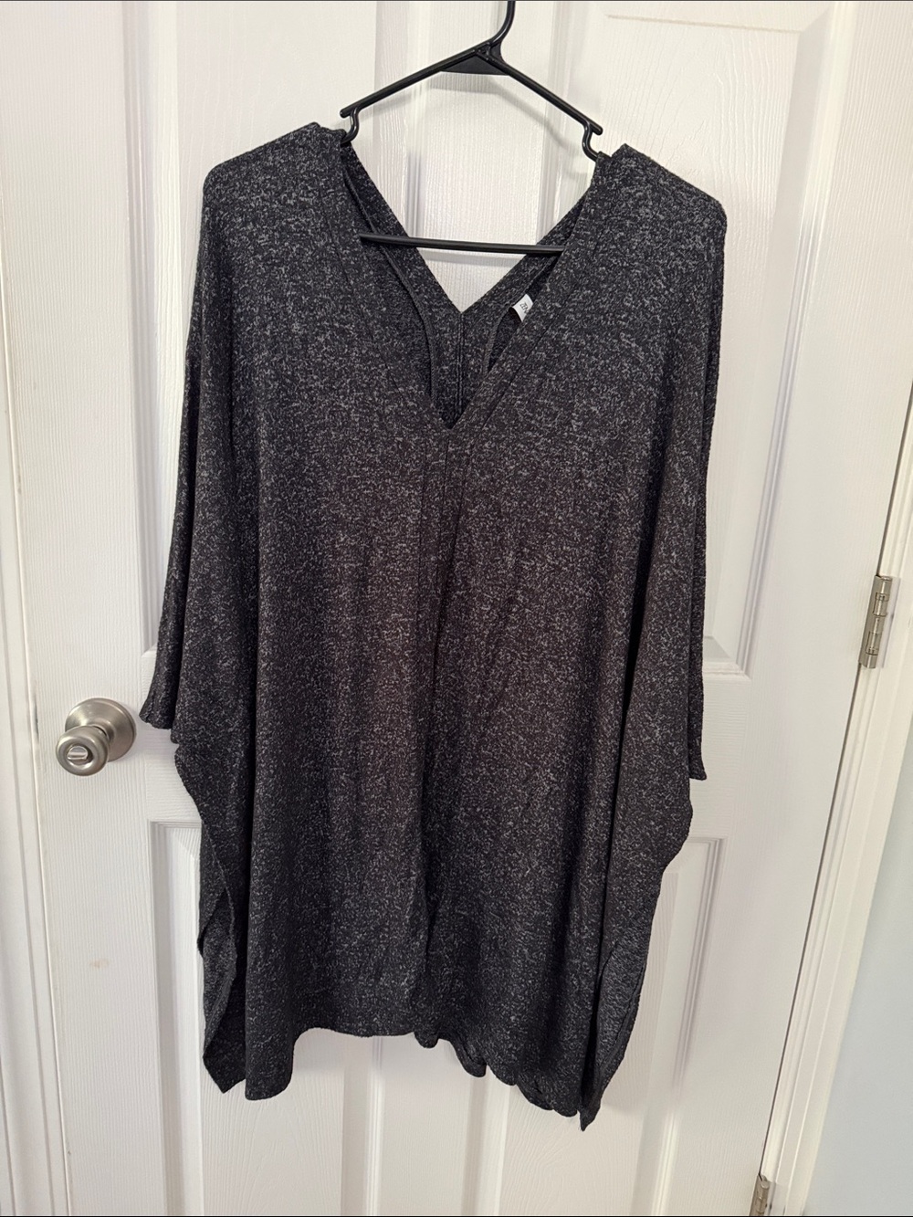 Zenana Outfitters Charcoal V-Neck Drape Tunic